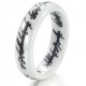Lord of the rings white ceramic ring for men and women