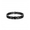 BRACELET GOURMETTE MAN WOMAN CERAMIC BLACK MAGNETIC