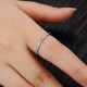 BAGUE FINE DE MARIAGE FEMME ACIER SERTI PIERRE ZIRCONIUM 2mm