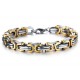 BRACELET HOMME ACIER ET PLAQUÉ OR URBAN BLING BLING RAPPEUR