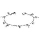 BRACELET CHAINE DE CHEVILLE SEXY FEMME ACIER BRELOQUE CROIX BOULE COEUR