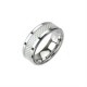 BAGUE ANNEAU HOMME ADO EN TUNGSTENE ET FIBRE DE CARBONE BLANCHE NEUVE 2314