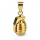 Stainless steel pendant gold-plated military grenade 1 ball chain