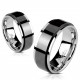 Men's ring women's ring steel black plated rotating anti stress spin