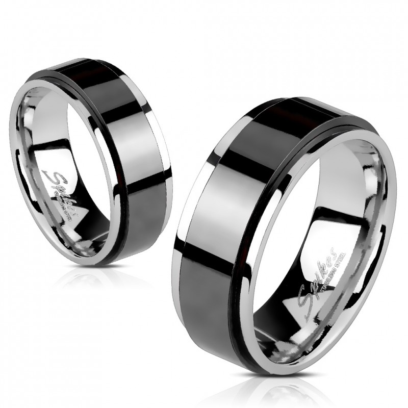 Bague ACIER et CHAÎNE Pour Homme Neuve Taille 66