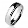 Stainless steel wedding ring for men and women