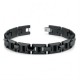 Men's magnetic black lacquered ceramic bracelet 20cm