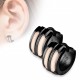 PAIRE BOUCLES D'OREILLES POUR HOMME ADO TIGE FERMOIR ACIER RONDE ZIRCON DIAMS SWAROVSKI BLANC 5mm NEUF