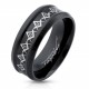 Men's ring stainless steel black plated mason masonry