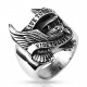 Bague chevalière homme acier inoxydable aigle live to ride biker USA