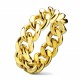 Gold-plated women's ring in the shape of an original Cuban link chain