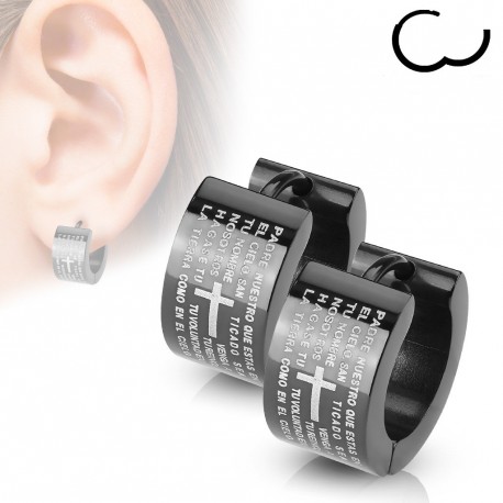 PAIRE BOUCLES D'OREILLES POUR HOMME ADO TIGE FERMOIR ACIER RONDE ZIRCON DIAMS SWAROVSKI BLANC 5mm NEUF