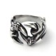 Bague anneau pour homme acier inoxydable griffe dragon gothique