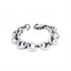 WOMEN'S BRACELET IN WHITE CERAMIC AND STEEL LARGE 17mm BOLSTERS NEW WS424