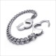Men's stainless steel bracelet chain clasp handcuffs cuban mesh
