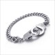 BRACELET GOURMETTE POUR HOMME ADO EN ACIER 316L FERMOIR MENOTTE NEUF