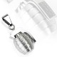 Stainless steel pendant silver military grenade and 1 ball chain