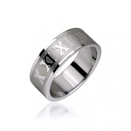 BAGUE BIJOU HOMME ADO ANNEAU ACIER NEUVE BIBLE PRIERE NOTRE PERE