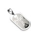 Stainless steel pendant with biker cross engraving and 1 chain