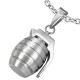 PENDENTIF POUR HOMME ADO EN ACIER 316L GRENADE ARMEE MILITAIRE + 1 CHAINE BOULE NEUF