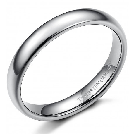 Bague anneau alliance de mariage homme femme en tungstène solide 4mm