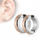 PAIRE BOUCLES D'OREILLES POUR HOMME ADO TIGE FERMOIR ACIER RONDE ZIRCON DIAMS SWAROVSKI BLANC 5mm NEUF