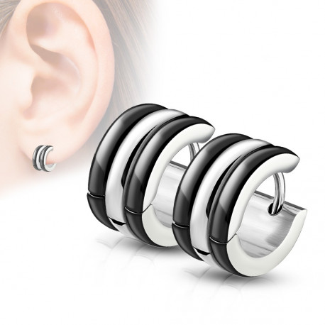 Boucle d'oreille pour homme, boucle d'oreille Arrow pour hommes, cadeau d'amoureux  du tir à l'arc, cerceau noir en acier inoxydable, boucles d'oreilles de  charme de flèche pour hommes bijoux unisexes