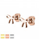 Paire de boucles d'oreilles femme acier sexy chic symbole signe infini