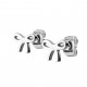 Paire de boucles d'oreilles femme acier sexy chic symbole signe infini