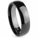 Bague pour homme femme acier couleur plaqué noir toute noire laqué