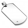 Steel and military zirconium-plated pendant ideal for engraving