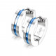 PAIRE BOUCLES D'OREILLES POUR HOMME ADO TIGE FERMOIR ACIER RONDE ZIRCON DIAMS SWAROVSKI BLANC 5mm NEUF