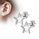 PAIRE BOUCLES D'OREILLES POUR HOMME ADO TIGE FERMOIR ACIER RONDE ZIRCON DIAMS SWAROVSKI BLANC 5mm NEUF