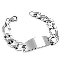 BRACELET GOURMETTE POUR HOMME EN VERITABLE CUIR ET FERMOIR ACIER 316L PROMO NEUF