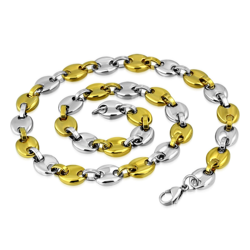 Collier Doré pour Homme en Acier