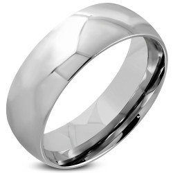 Bague anneau alliance de mariage homme acier inoxydable classique 8mm