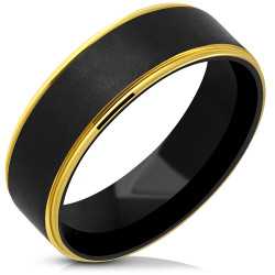 Bague pour homme femme acier couleur plaqué noir toute noire laqué