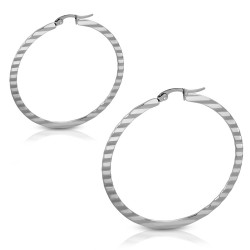 Paire boucle d'oreille homme femme ado acier faux piercing non percée