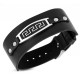 Bracelet large homme de force en cuir lanières croisées biker motard