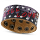 Bracelet femme cuir imprimé tigre gothique biker kill love