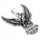 Pendant for men steel eagle royal ride free biker