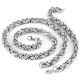 Men's stainless steel chain bracelet set bling byzantine mesh 8mm