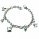 BRACELET CHAINE DE CHEVILLE SEXY FEMME ACIER BRELOQUE CROIX BOULE COEUR