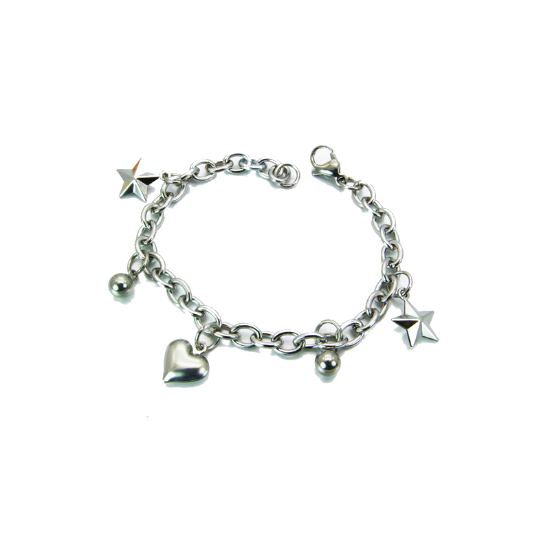 BRACELET CHAINE CHEVILLE SEXY FEMME ACIER BRELOQUE CROIX BOULE COEUR