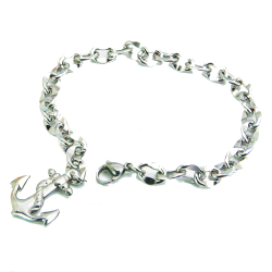 BRACELET CHAINE DE CHEVILLE SEXY FEMME ACIER BRELOQUE CROIX BOULE COEUR