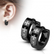 PAIRE BOUCLES D'OREILLES POUR HOMME ADO TIGE FERMOIR ACIER RONDE ZIRCON DIAMS SWAROVSKI BLANC 5mm NEUF