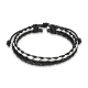 BRACELET GOURMETTE POUR HOMME EN VERITABLE CUIR ET FERMOIR ACIER 316L PROMO NEUF