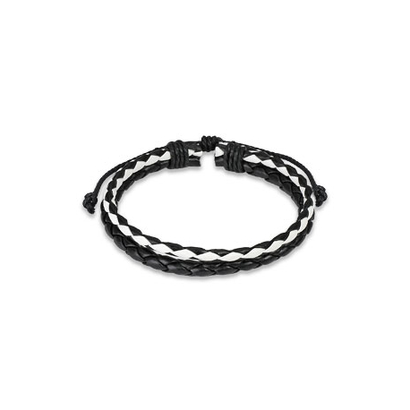 BRACELET GOURMETTE POUR HOMME EN VERITABLE CUIR ET FERMOIR ACIER 316L PROMO NEUF