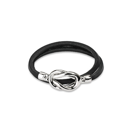 BRACELET GOURMETTE POUR HOMME EN VERITABLE CUIR ET FERMOIR ACIER 316L PROMO NEUF