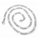 Necklace chain man woman stainless steel mesh figaro 5mm 50cm